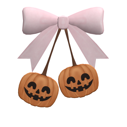 ୨୧ Cutesy Spooky Halloween Pumpkin Pink Bow Roblox item