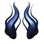 Navy Aqua Horns