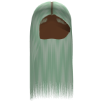 Long Middle Part Buss Down Silk Press [Mint]