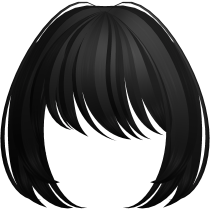 kawaii black moe bangs anime