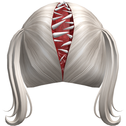 Open Skull Monster Halloween Hair in Ash Blonde