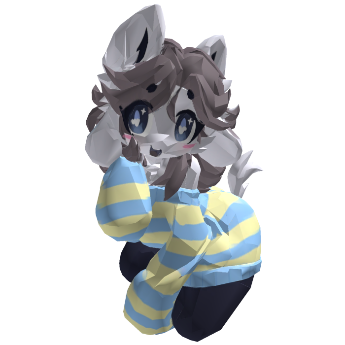 Cute Furry Temmie Kitty Girl:3 ! (3D)