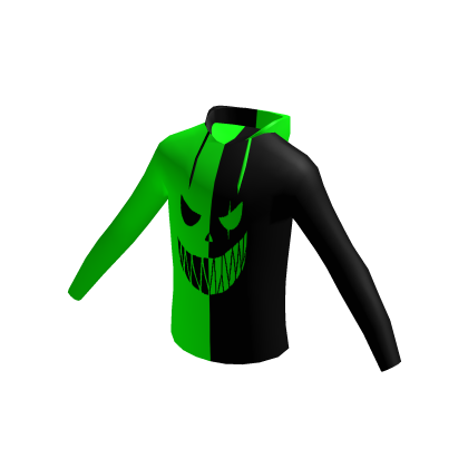 Sweatshirt Green Black Halloween Smile Horror thumbnail