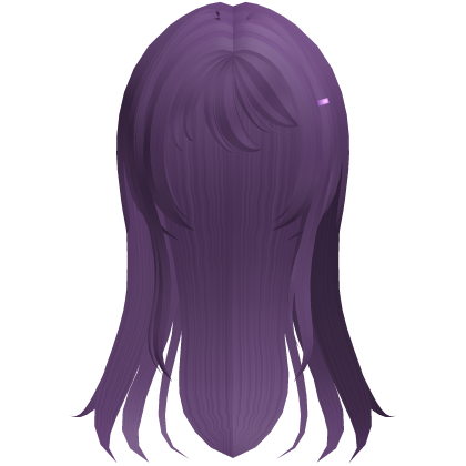 Yuri purple long cute hair cosplay