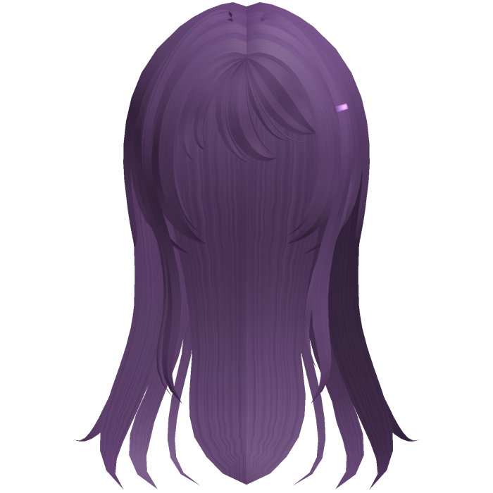 Yuri purple long cute hair cosplay