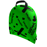 DRESSX green school streetwear backpack