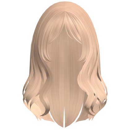 Preppy Wavy Hair w/ Curtain Bangs (Blonde)