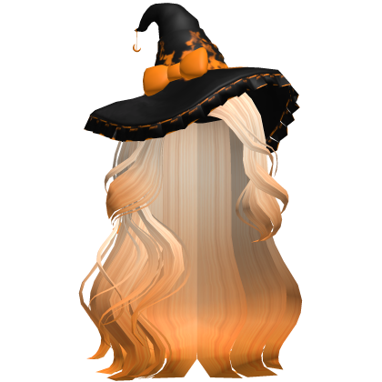 Halloween Side Swept Witch Hair (Blonde & Orange)