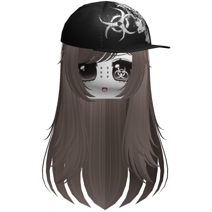 Moe Scene Brown Wispy Hair /w Emo Cap