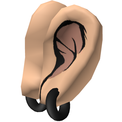 Small Black Hoop Earrings Ears