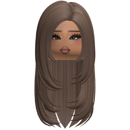 Wispy Layered Long Hair Girl (Brown)