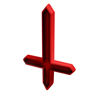 Dark Red Gothic Cross Face Sticker Diya Add on