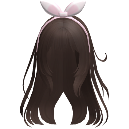 brown wispy loose angelic hair w bow