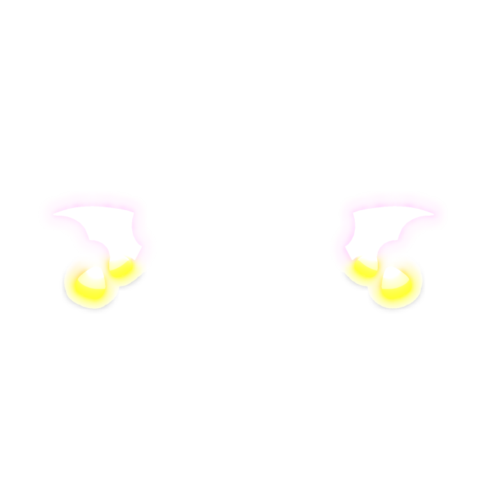 ノ♡  : [ GLOWING ] Cute Pink Emissive Bat Wing 