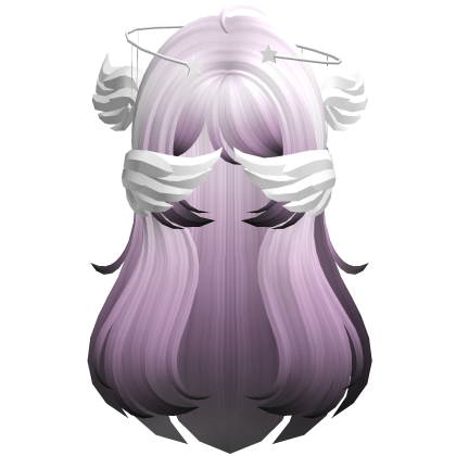 White Purple Angelic Hair W Halo