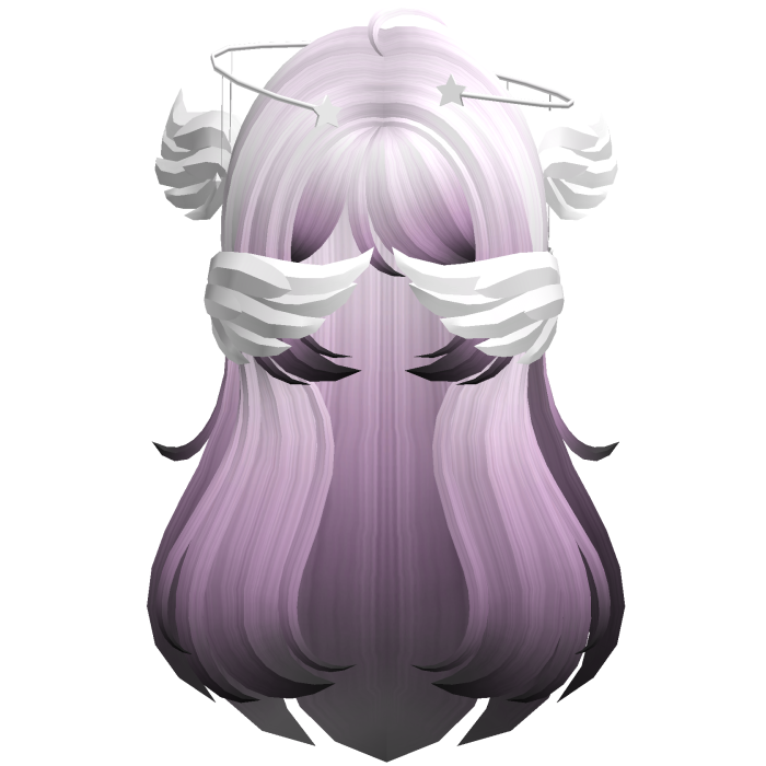 White Purple Angelic Hair W Halo