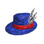 Blue Sparkling Feathered Fedora