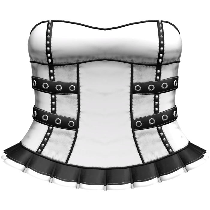 Gothic Emo Corset Dress in White & Black