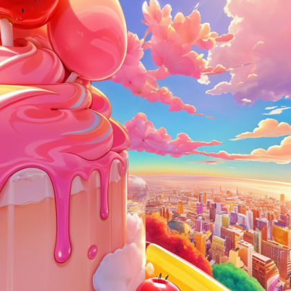 Sunrise Candy City Pink Sky