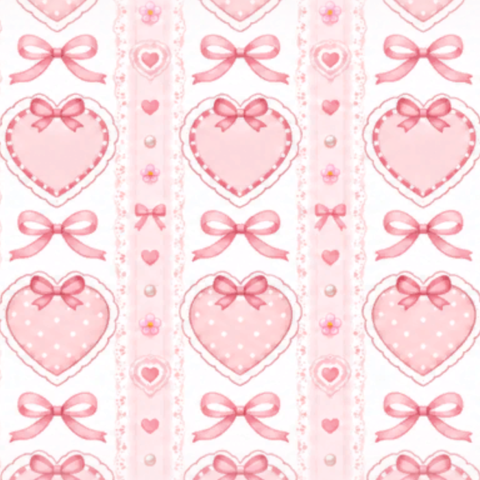 Ruffle Heart Background Pink Cute Chibi Kawaii