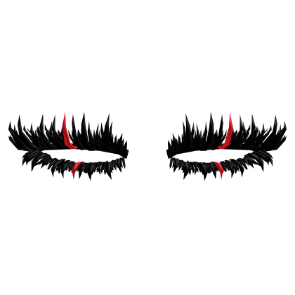✩ Dramatic Cateye Lashes w Red Colored Spikes