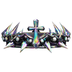 Cross of Eternal Iridescent Throned Crown