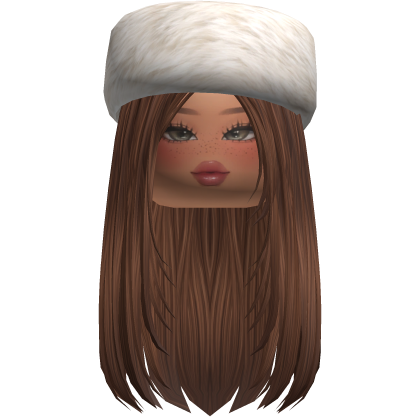 Brunette Baddie Girl with Ushanka