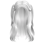 ♡ cute half up white hair
