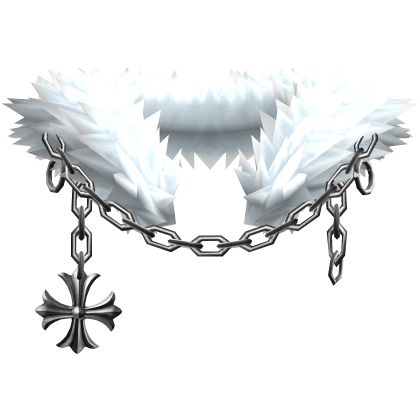 Pastel Blue Light Chain Heraldic Pendant Neck Fur thumbnail