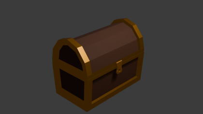 Low Poly Medieval Treasure Chest | RPG Loot Prop preview 1
