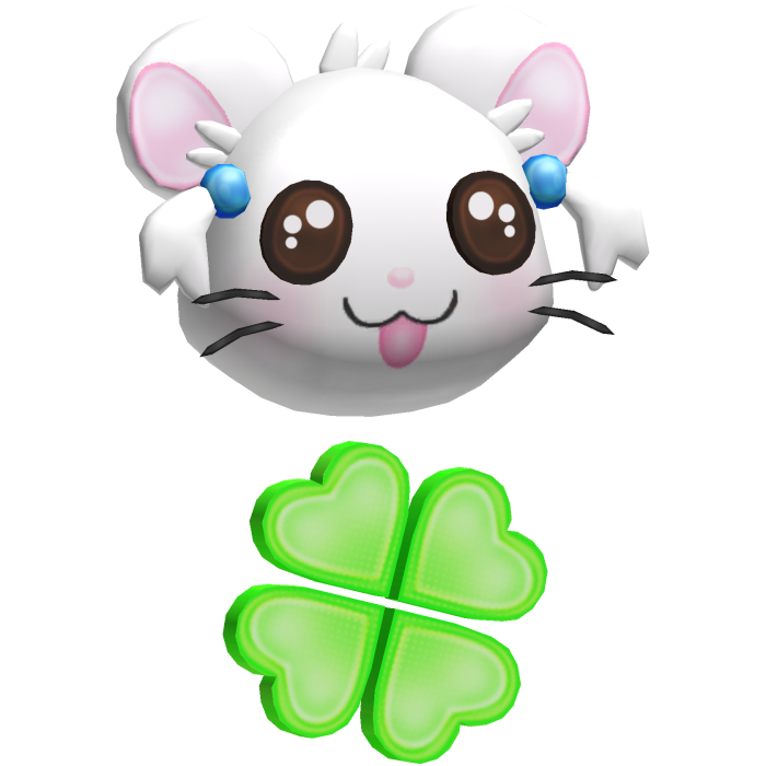 🍀 kawaii bijou hamster clover hair clip