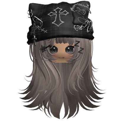 Ash Cross Beret Emo Girl Hair
