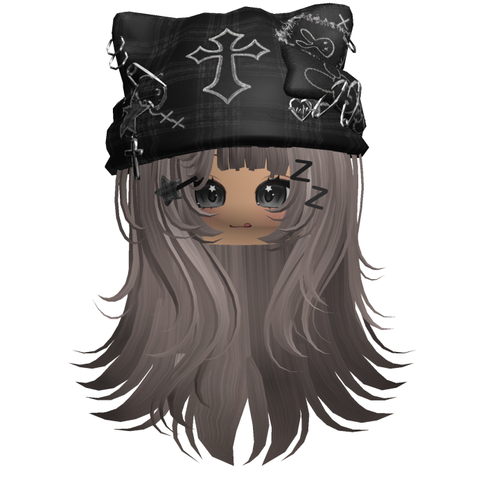 Ash Cross Beret Emo Girl Hair