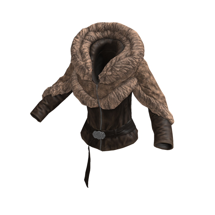 Brown Leather Fur Jacket