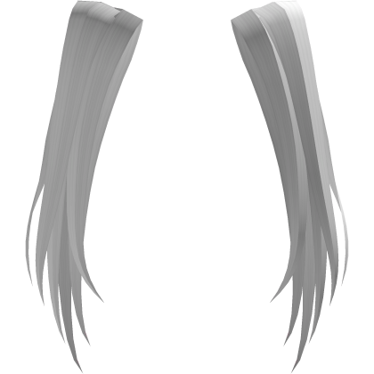 ♡ Cat Ear Pigtails Hair Extensions ♡ Re-L White Roblox item
