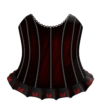 laced dark red stripped goth emo stud dress Roblox item