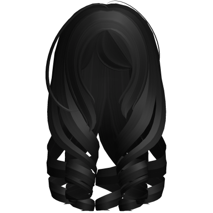 cute low loose princess curls in black