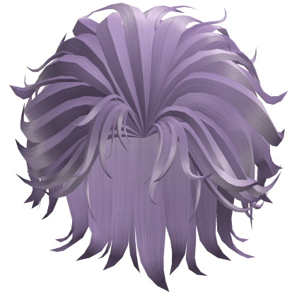 Fluffy Swept Back Hair - Lavender thumbnail