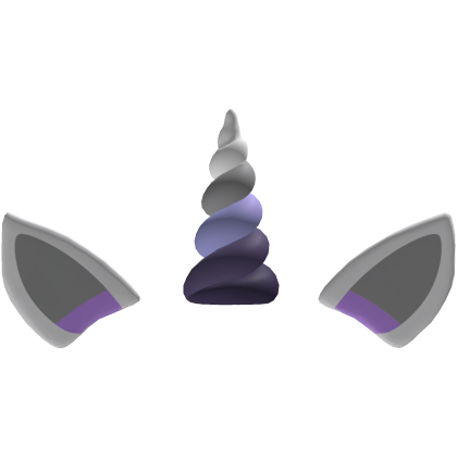 Gray Unicorn Horns w/ Ears 