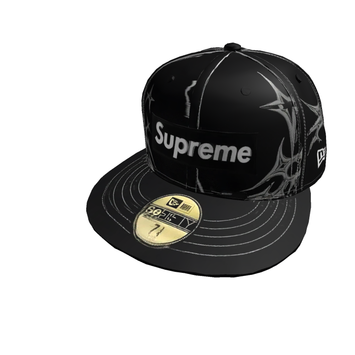 Black & Grey Tribal Supreme Fitted Cap