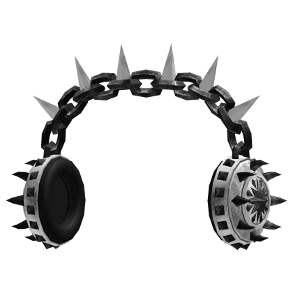 White and Black Spikey Headphones
