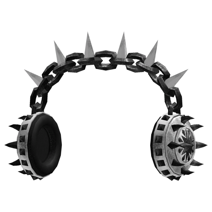 White and Black Spikey Headphones