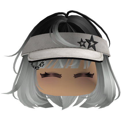 Cute emo y2k hair fluffy (white)