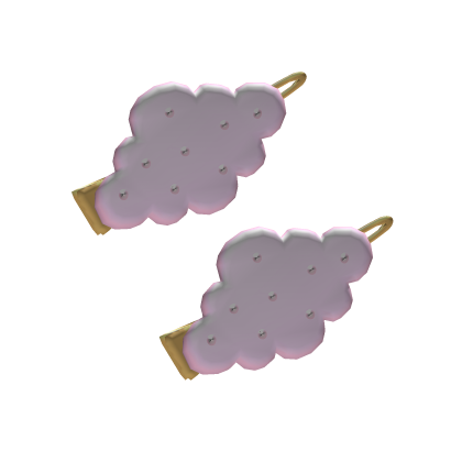 Pink Cloud Hair Clips Roblox item