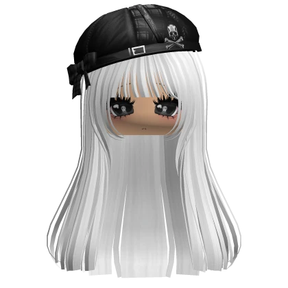 Moe Girl Straight Hair w/ Beret Cap v2 Roblox item render