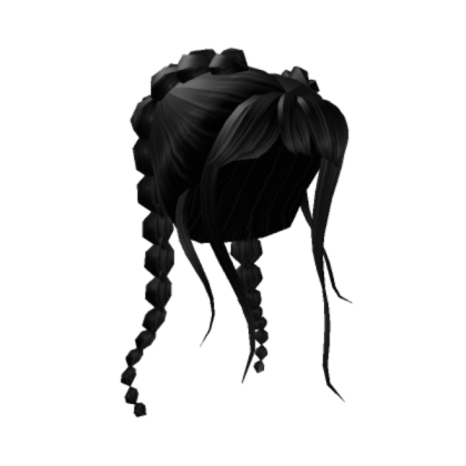 Black hair Roblox decal