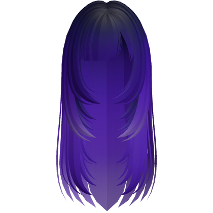 adorable long layered hime bang hair galaxy