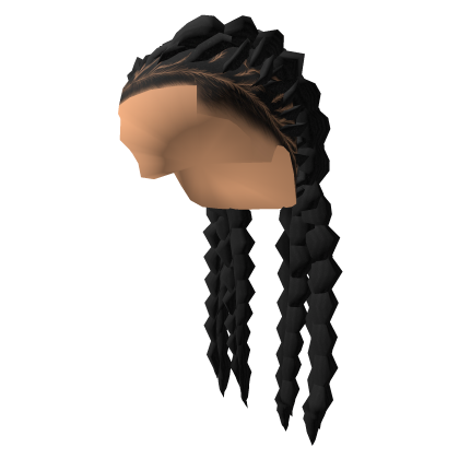 Twin Braided Locs [Black] PBR Roblox item