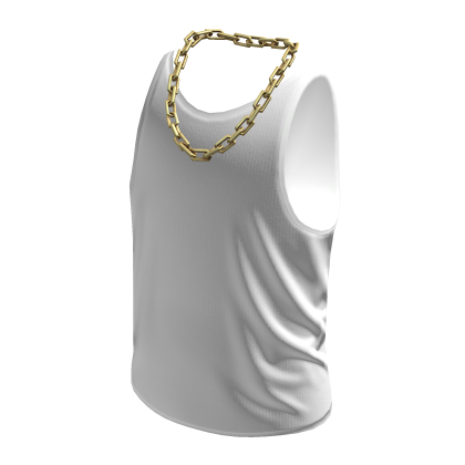 Tank Top White Gold Chain Roblox NoFilter