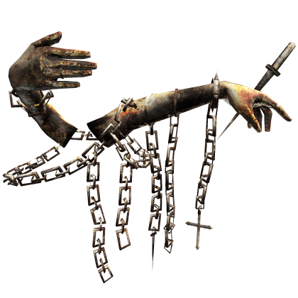 Rusty Two Body Chained Arms With Dagger